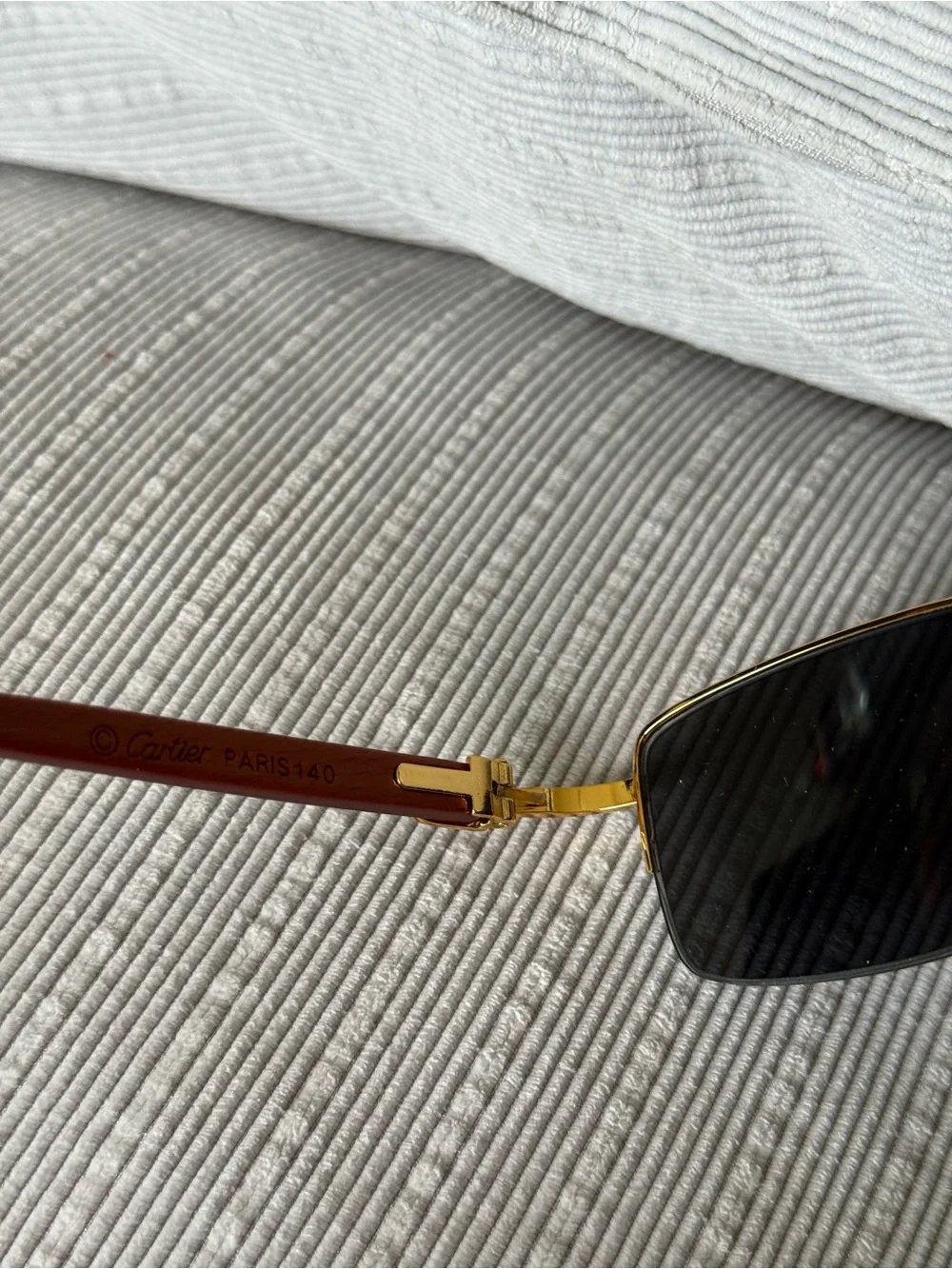 Vintage Cartier Rimless Metal Sunglasses